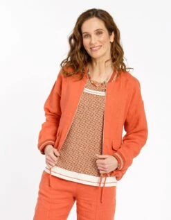 Bombers Orange100% Lin 15 Bombers Orange100% Lin -Meilleur Vêtement Magasin image7 22ed0346040