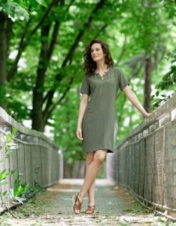 Robe Droite Chic Kaki -Meilleur Vêtement Magasin image7 22ed0801057