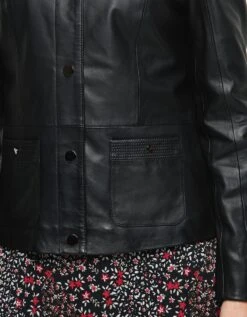 Veste 100% Cuir Noir 16 Veste 100% Cuir Noir -Meilleur Vêtement Magasin image7 22hd2236020