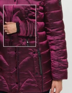 Doudoune Mi-longue Prune -Meilleur Vêtement Magasin image7 22hd2580030