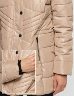 Doudoune Beige Imprimé -Meilleur Vêtement Magasin image7 22hd2673066