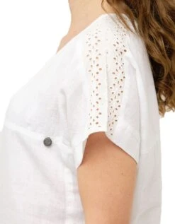 Blouse 100%lin Blanc -Meilleur Vêtement Magasin image7 23ed4097015