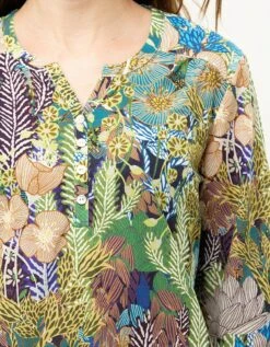 Blouse 100% Coton Bleu -Meilleur Vêtement Magasin image7 23ed4267086