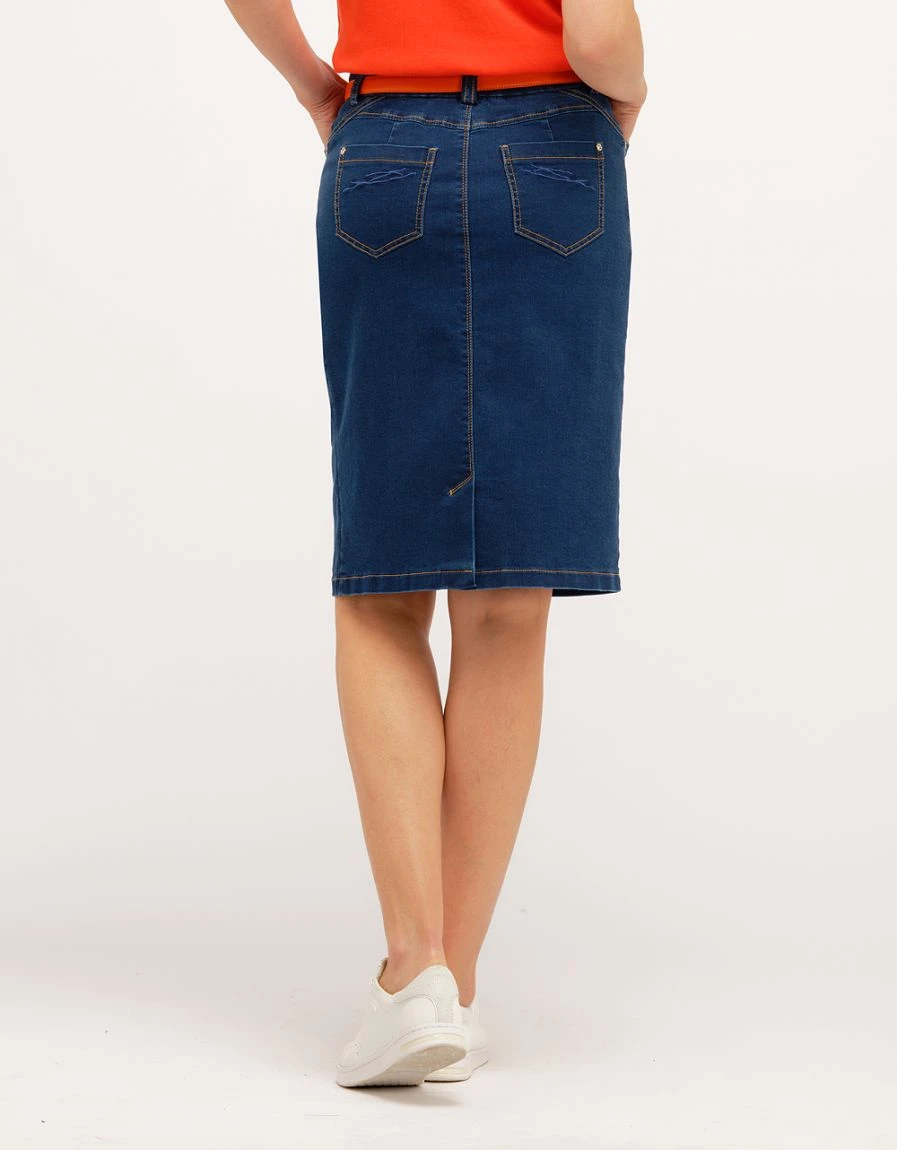 Jupe En Denim Bleu Brut 7 Jupe En Denim Bleu Brut – Image 5