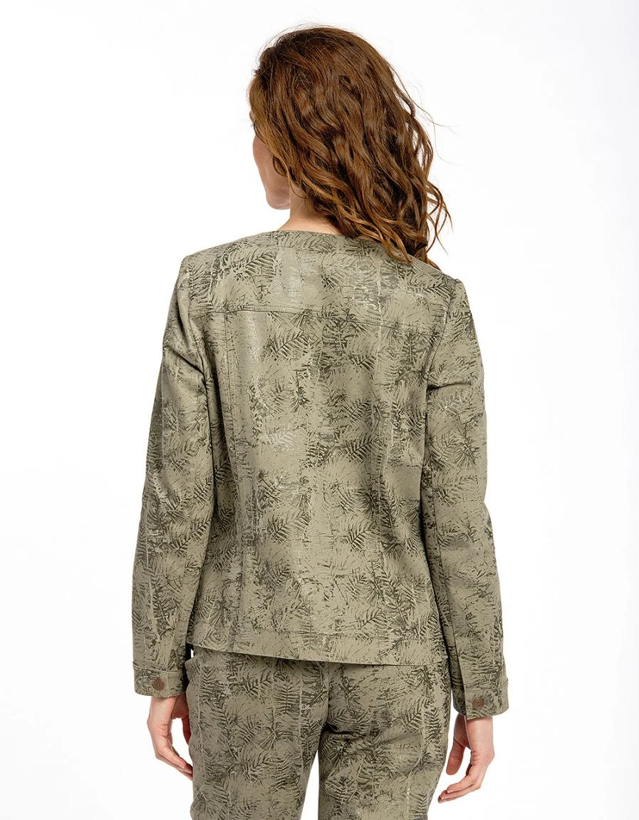 Veste Jean Imprimée Kaki 8 Veste Jean Imprimée Kaki – Image 6