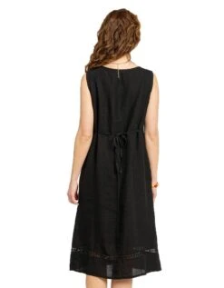 Robe 100% Lin Noire -Meilleur Vêtement Magasin image8 22ed0666020