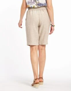 Bermuda Beige 100% Lin -Meilleur Vêtement Magasin image8 22ed0706066