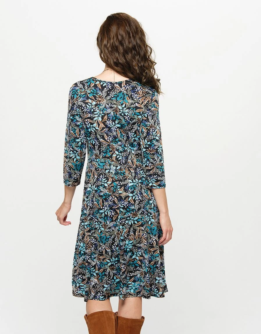 Robe Maille Bleu Floral 10 Robe Maille Bleu Floral – Image 8