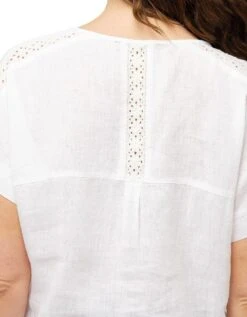 Blouse 100%lin Blanc -Meilleur Vêtement Magasin image8 23ed4097015